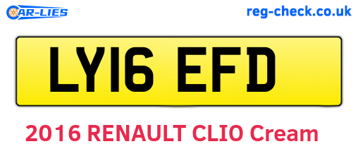 LY16EFD are the vehicle registration plates.