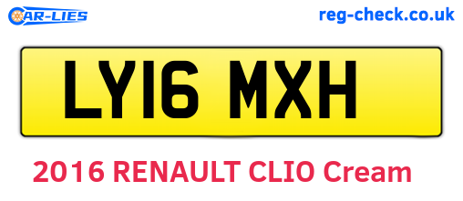 LY16MXH are the vehicle registration plates.