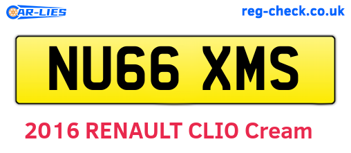 NU66XMS are the vehicle registration plates.