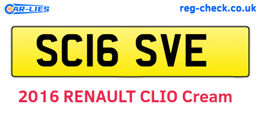 SC16SVE are the vehicle registration plates.