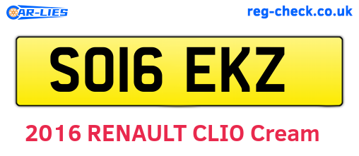 SO16EKZ are the vehicle registration plates.