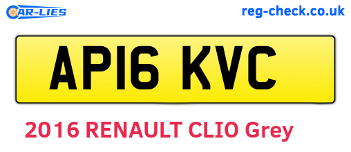 AP16KVC are the vehicle registration plates.
