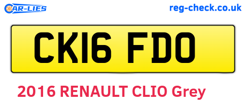 CK16FDO are the vehicle registration plates.