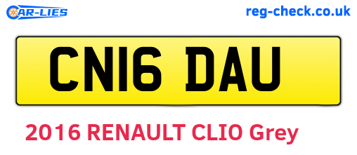 CN16DAU are the vehicle registration plates.