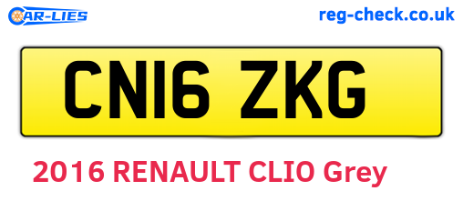CN16ZKG are the vehicle registration plates.
