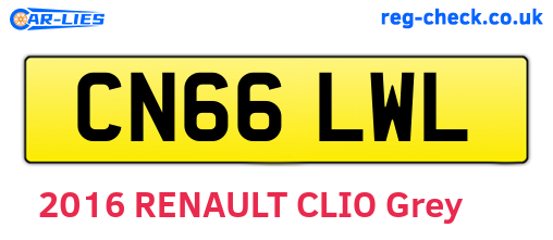CN66LWL are the vehicle registration plates.