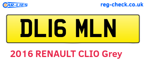 DL16MLN are the vehicle registration plates.