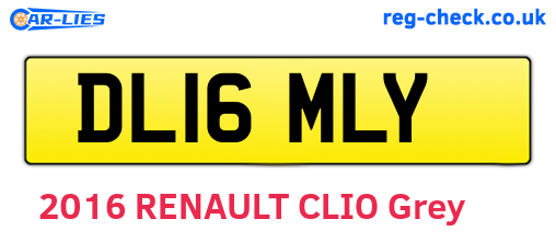 DL16MLY are the vehicle registration plates.