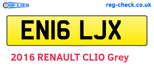 EN16LJX are the vehicle registration plates.
