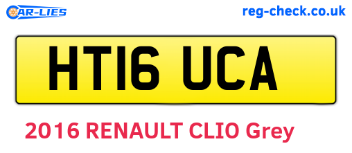 HT16UCA are the vehicle registration plates.