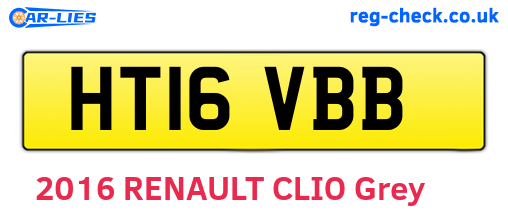HT16VBB are the vehicle registration plates.