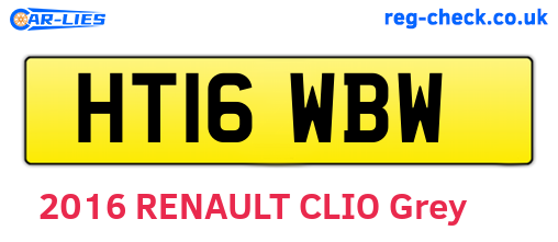 HT16WBW are the vehicle registration plates.