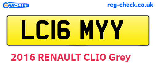 LC16MYY are the vehicle registration plates.