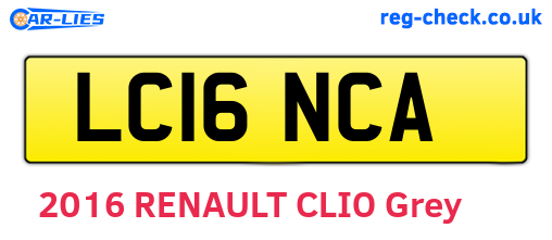 LC16NCA are the vehicle registration plates.