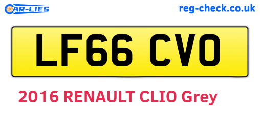 LF66CVO are the vehicle registration plates.