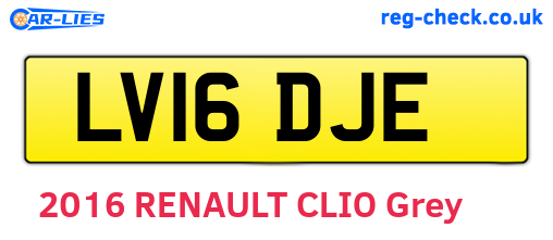 LV16DJE are the vehicle registration plates.