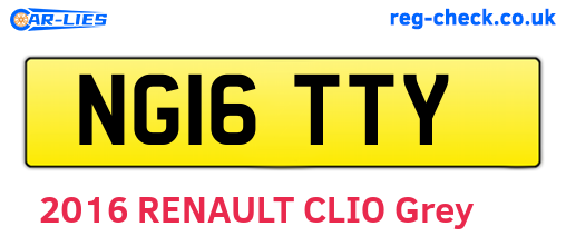 NG16TTY are the vehicle registration plates.