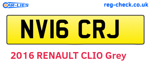 NV16CRJ are the vehicle registration plates.