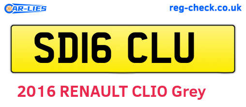 SD16CLU are the vehicle registration plates.