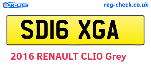 SD16XGA are the vehicle registration plates.