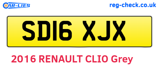 SD16XJX are the vehicle registration plates.