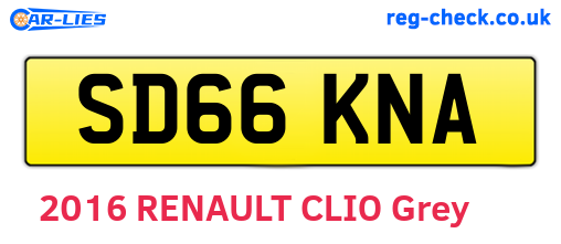 SD66KNA are the vehicle registration plates.