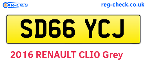 SD66YCJ are the vehicle registration plates.