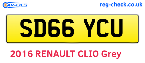 SD66YCU are the vehicle registration plates.