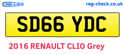 SD66YDC are the vehicle registration plates.