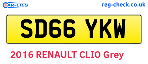 SD66YKW are the vehicle registration plates.