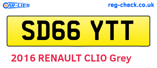 SD66YTT are the vehicle registration plates.