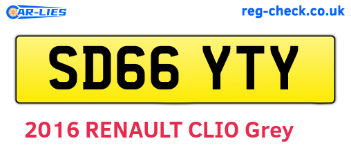 SD66YTY are the vehicle registration plates.