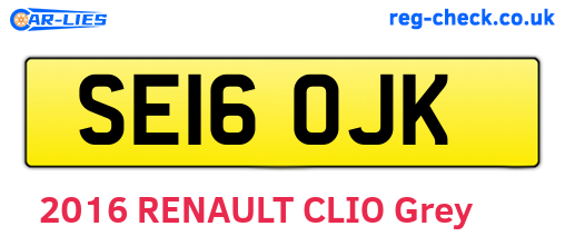 SE16OJK are the vehicle registration plates.