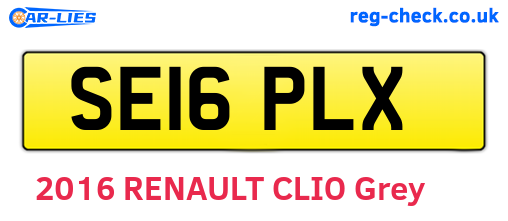 SE16PLX are the vehicle registration plates.