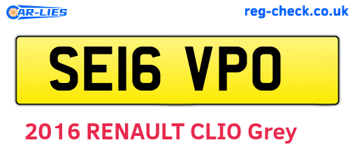 SE16VPO are the vehicle registration plates.