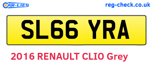 SL66YRA are the vehicle registration plates.