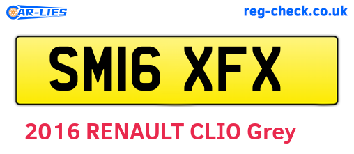SM16XFX are the vehicle registration plates.