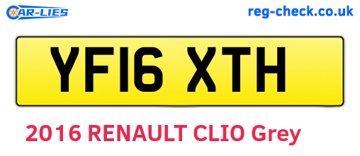 YF16XTH are the vehicle registration plates.