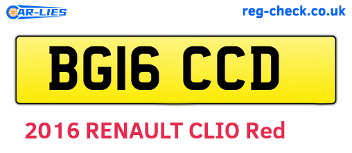 BG16CCD are the vehicle registration plates.