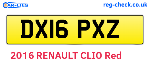 DX16PXZ are the vehicle registration plates.