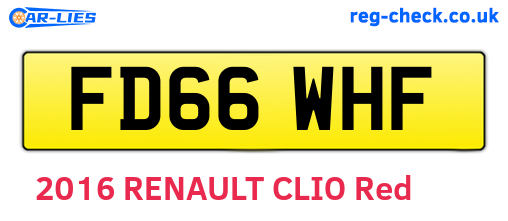 FD66WHF are the vehicle registration plates.