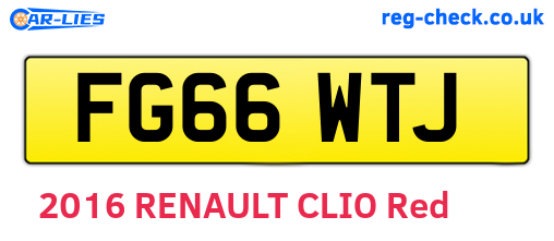 FG66WTJ are the vehicle registration plates.