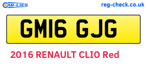 GM16GJG are the vehicle registration plates.