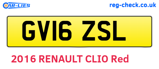 GV16ZSL are the vehicle registration plates.