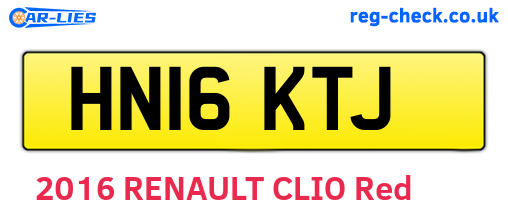 HN16KTJ are the vehicle registration plates.