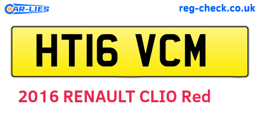HT16VCM are the vehicle registration plates.