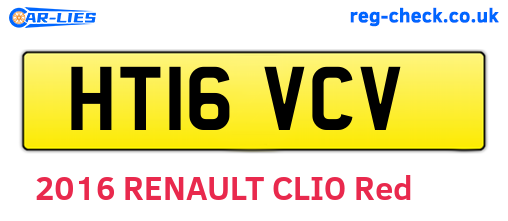 HT16VCV are the vehicle registration plates.