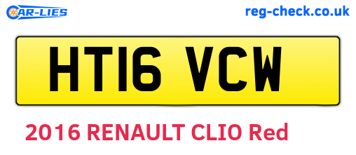 HT16VCW are the vehicle registration plates.