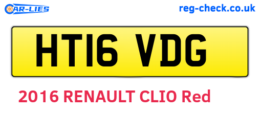 HT16VDG are the vehicle registration plates.