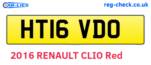 HT16VDO are the vehicle registration plates.